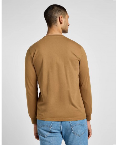 LEE® Long Sleeve Patch Logo Tee in Glazed Ginger 112355590