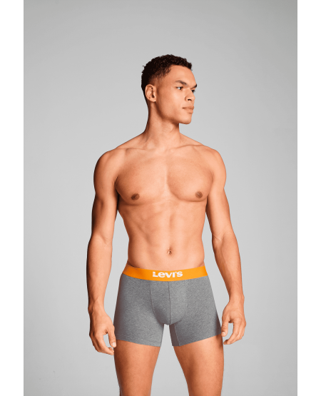LEVI'S® MENS BOXER BRIEF 2-PACK 37149-1003 LT GREY/BLACK