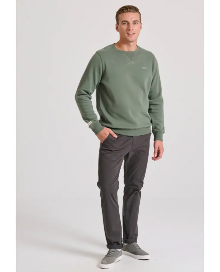 FUNKY BUDDHA Ανδρικό chino παντελόνι - The essentials FBM010-001-02 GREY