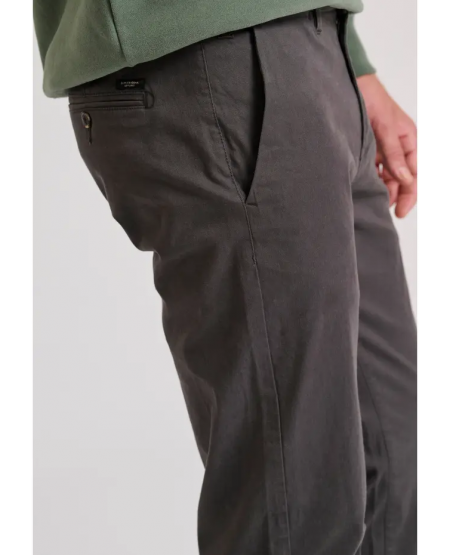 FUNKY BUDDHA Ανδρικό chino παντελόνι - The essentials FBM010-001-02 GREY