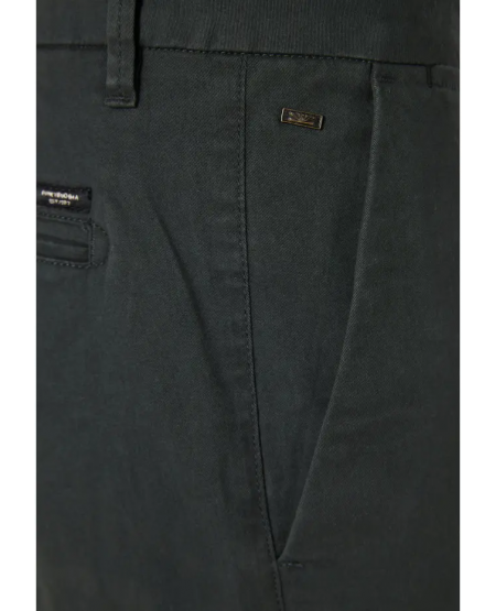 FUNKY BUDDHA Ανδρικό chino παντελόνι - The essentials FBM010-001-02 FOREST GREEN