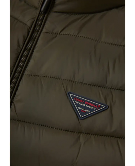 FUNKY BUDDHA Men's vest quilted jacket FBM010-001-01 KHAKI