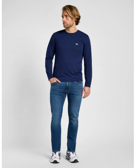 LEE® Long Sleeve Patch Logo Tee in True Navy 112355591