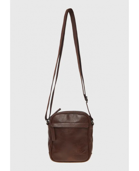 FUNKY BUDDHA Men's eco-leather shoulder bag (PU) FBM010-019-10 BROWN