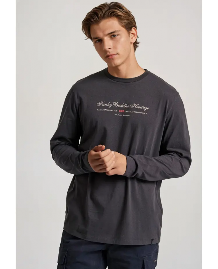 FUNKY BUDDHA Longsleeve t-shirt with...
