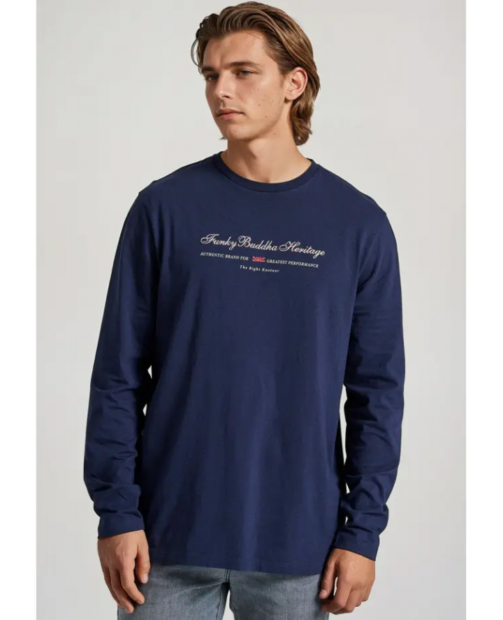 FUNKY BUDDHA Longsleeve t-shirt with...