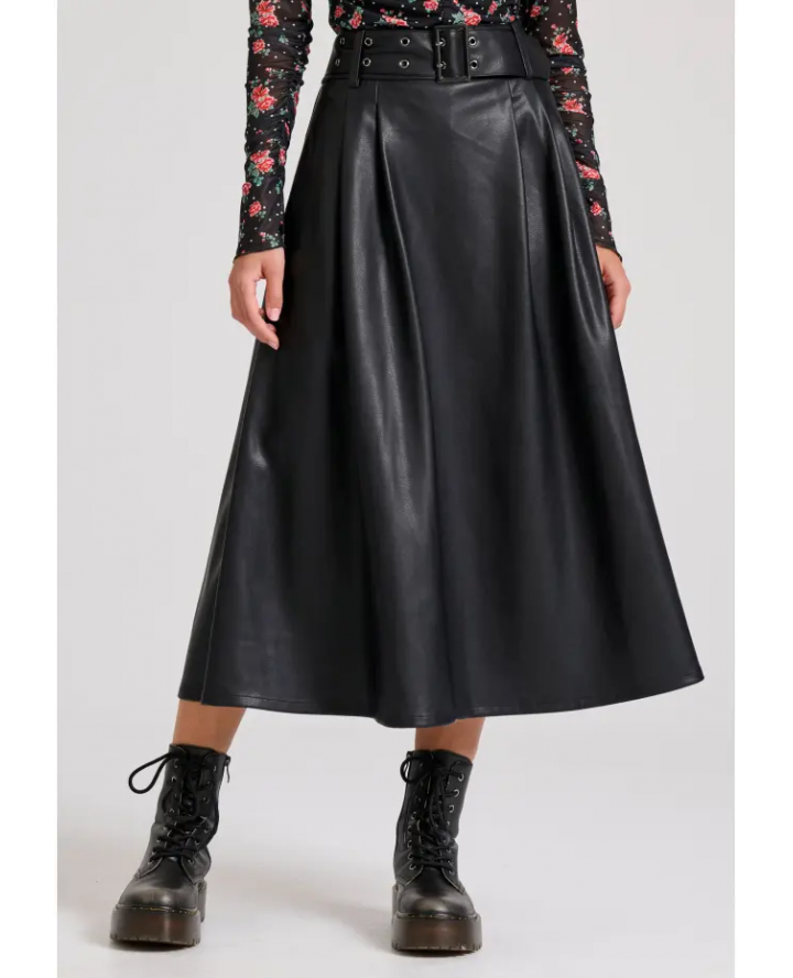 FUNKY BUDDHA Midi φούστα με πιέτες...