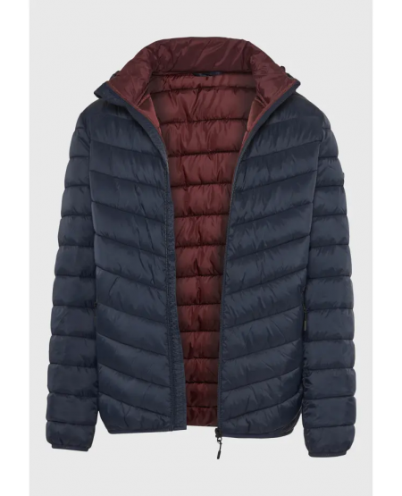 FUNKY BUDDHA Μπουφάν traveller με αποσπώμενη κουκούλα FBM010-002-01 NAVY