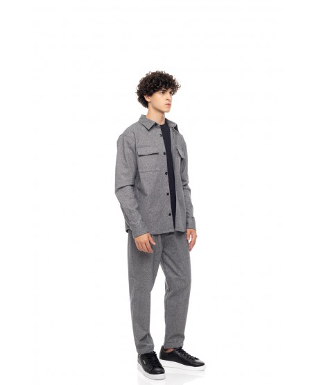 COVER DENIM MENS OVER SHIRT ENZO3 K0275-29 GREY