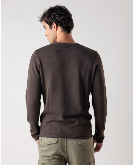 DEVERGO ΑΝΔΡΙΚΗ ΠΛΕΚΤΗ ΜΠΛΟΥΖΑ 1D24FW6011LS1106 BROWN