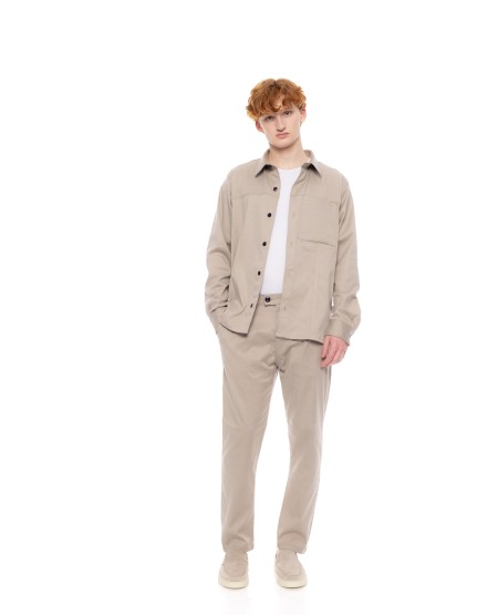 COVER JEANS MENS CROPPED CHINOPANTS WILLY LM111-30 BEIGE