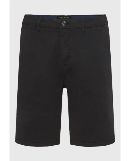FUNKY BUDDHA Ανδρική βερμούδα chino - The essentials FBM011-001-03 BLACK