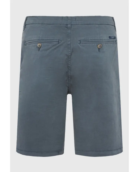 FUNKY BUDDHA Ανδρική βερμούδα chino - The essentials FBM011-001-03 STEEL GREY