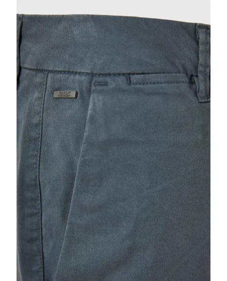 FUNKY BUDDHA Men's chino shorts - The essentials FBM011-001-03 STEEL GREY