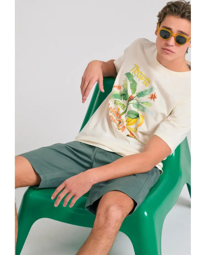 FUNKY BUDDHA Ανδρική βερμούδα chino -...