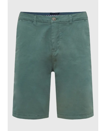 FUNKY BUDDHA Ανδρική βερμούδα chino - The essentials FBM011-001-03 MINERAL GREEN