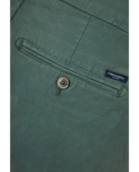 FUNKY BUDDHA Ανδρική βερμούδα chino - The essentials FBM011-001-03 MINERAL GREEN