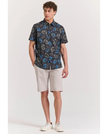 FUNKY BUDDHA Men's chino shorts - The essentials FBM011-001-03 MIST GREY