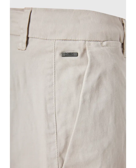 FUNKY BUDDHA Ανδρική βερμούδα chino - The essentials FBM011-001-03 MIST GREY