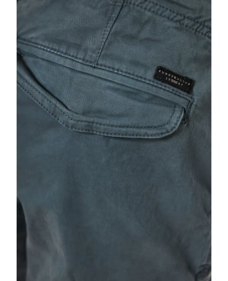 FUNKY BUDDHA Ανδρικό comfort cargo παντελόνι - The essentials FBM011-002-02 STEEL GREY