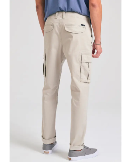 FUNKY BUDDHA Men's comfort cargo pants - The essentials FBM011-002-02 MIST GREY