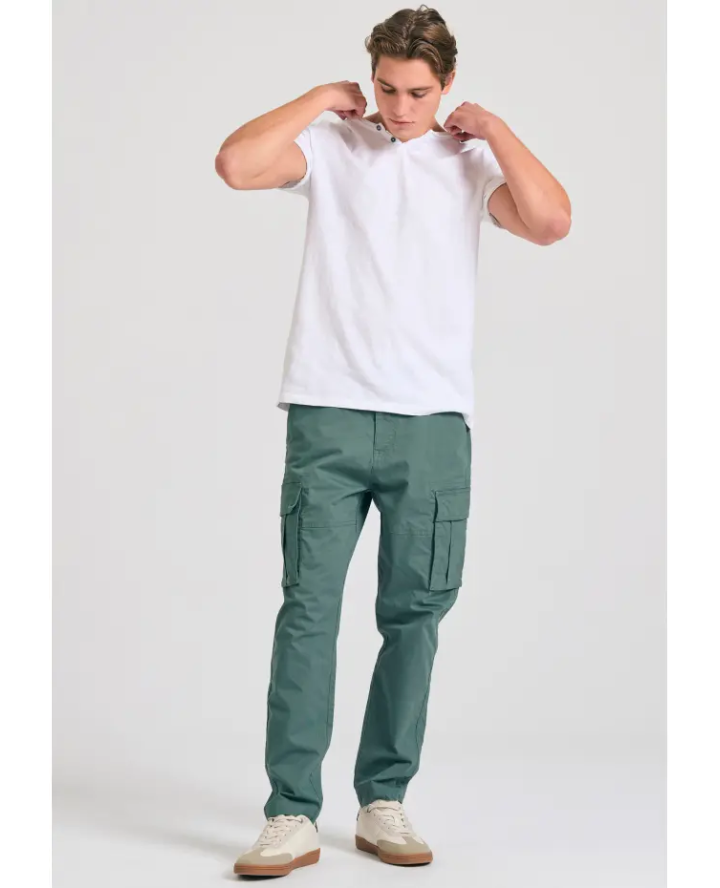 FUNKY BUDDHA T-shirt με λαιμό henley...