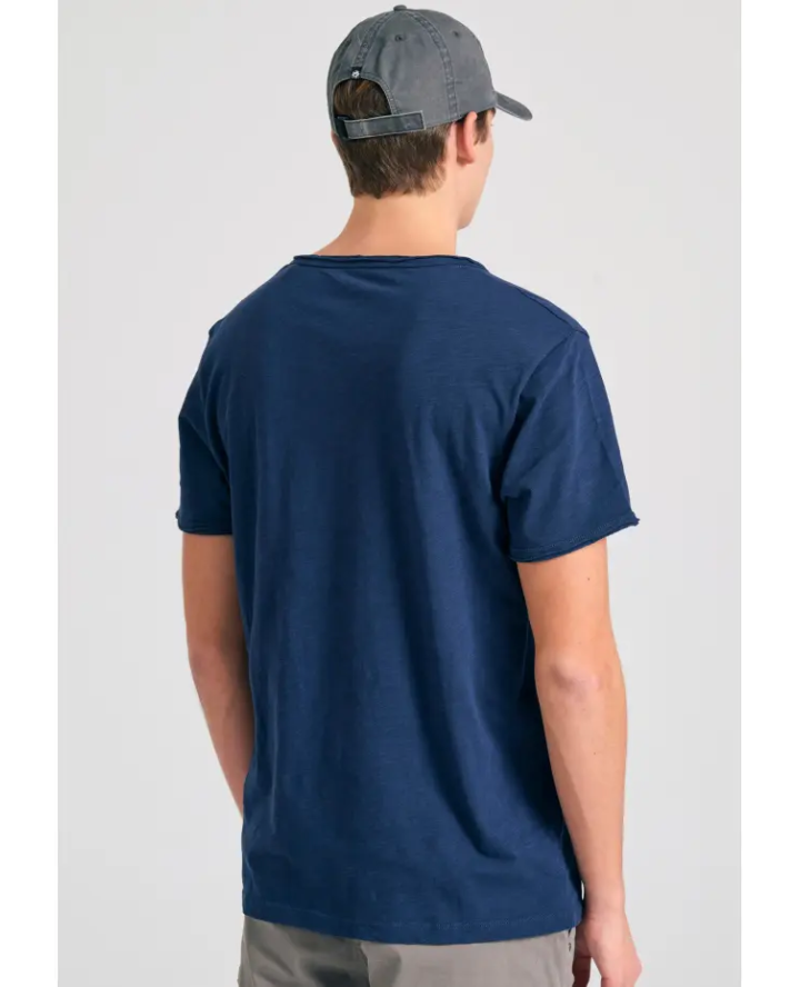 FUNKY BUDDHA T-shirt με λαιμό henley...