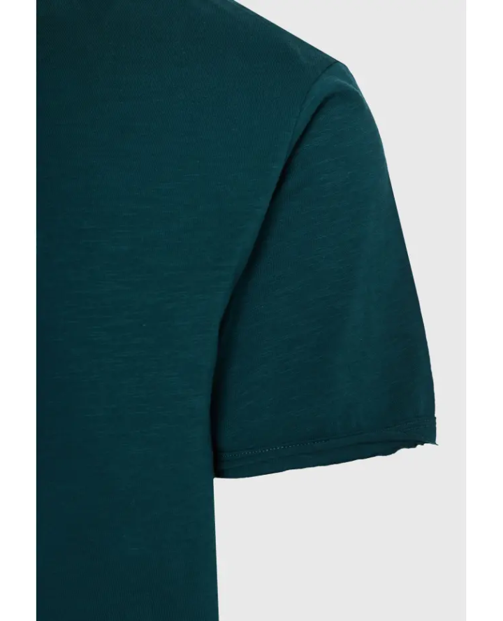FUNKY BUDDHA T-shirt με λαιμό henley...