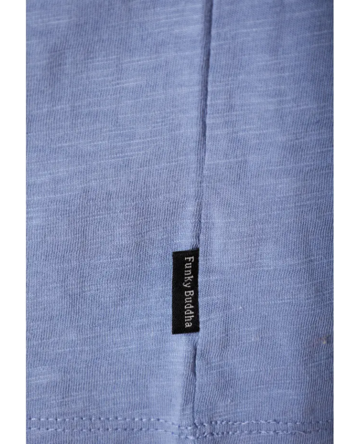 FUNKY BUDDHA T-shirt με λαιμό henley...