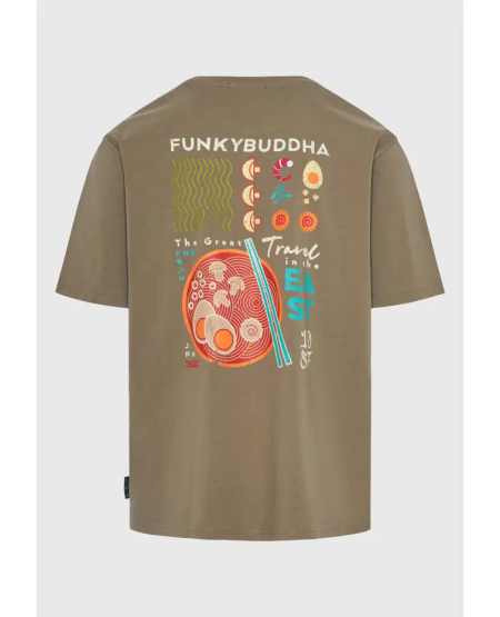 FUNKY BUDDHA Relaxed fit with graphic print on the back FBM011-331-04 OREGANO