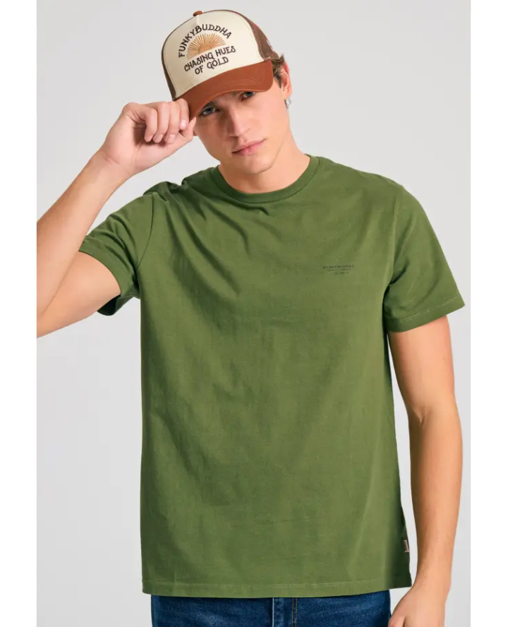 FUNKY BUDDHA T-shirt με στρογγυλή...