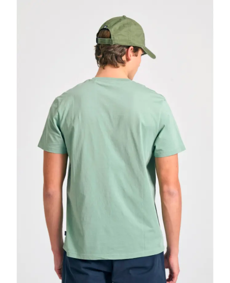 FUNKY BUDDHA T-shirt με στρογγυλή λαιμόκοψη - The essentials FBM011-001-04 SAGE GREEN