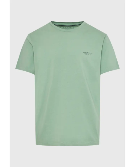 FUNKY BUDDHA Crew-neck men's t-shirt - The essentials FBM011-001-04 SAGE GREEN