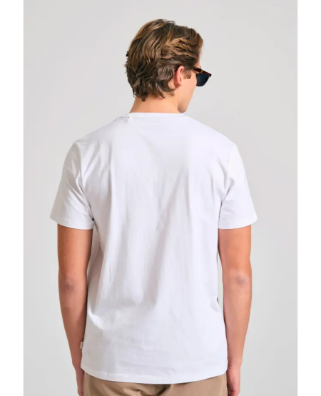 FUNKY BUDDHA T-shirt με στρογγυλή λαιμόκοψη - The essentials FBM011-001-04 WHITE