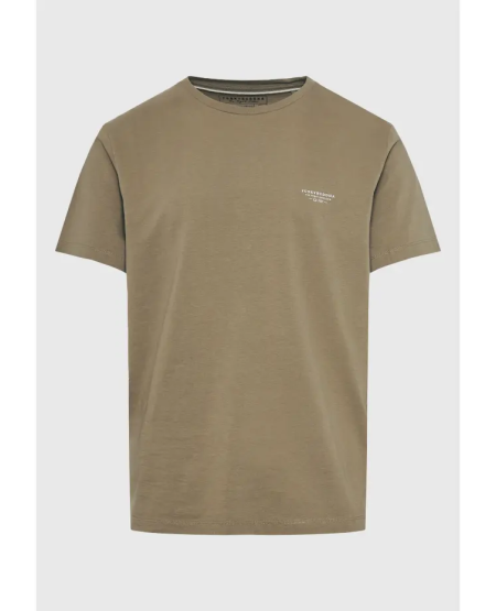 FUNKY BUDDHA T-shirt με στρογγυλή λαιμόκοψη - The essentials FBM011-001-04 OREGANO