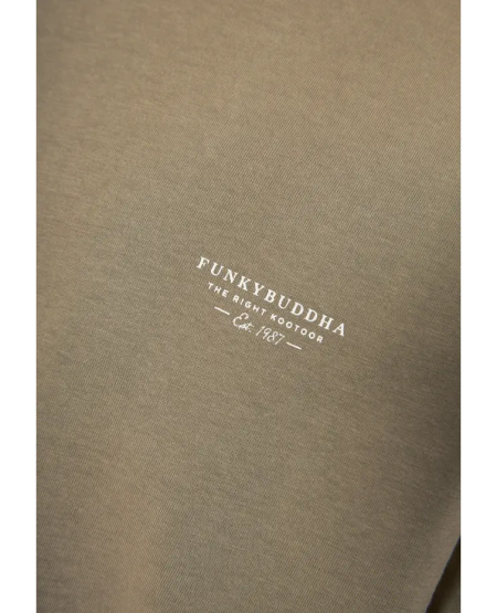 FUNKY BUDDHA Crew-neck men's t-shirt - The essentials FBM011-001-04 OREGANO