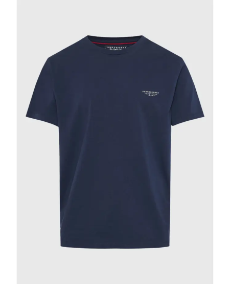 FUNKY BUDDHA T-shirt με στρογγυλή λαιμόκοψη - The essentials FBM011-001-04 NAVY