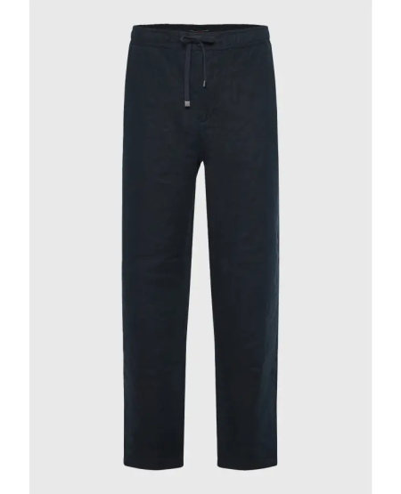 FUNKY BUDDHA Ανδρικό comfort fit λινό chino παντελόνι FBM011-011-02 BLACK