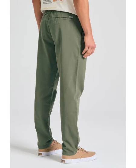 FUNKY BUDDHA Comfort fit garment dyed chino pants FBM011-014-02 DUSTY GREEN