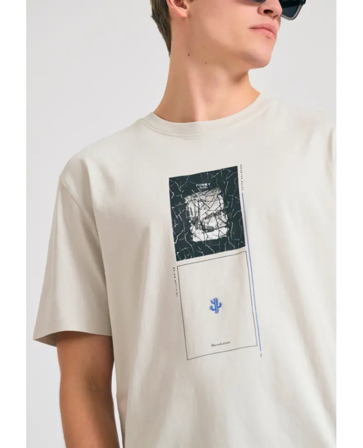 FUNKY BUDDHA Relaxed fit t-shirt with...