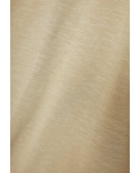 FUNKY BUDDHA Βαμβακερό t-shirt με τσέπη στο στήθος FBM011-006-04 STONE