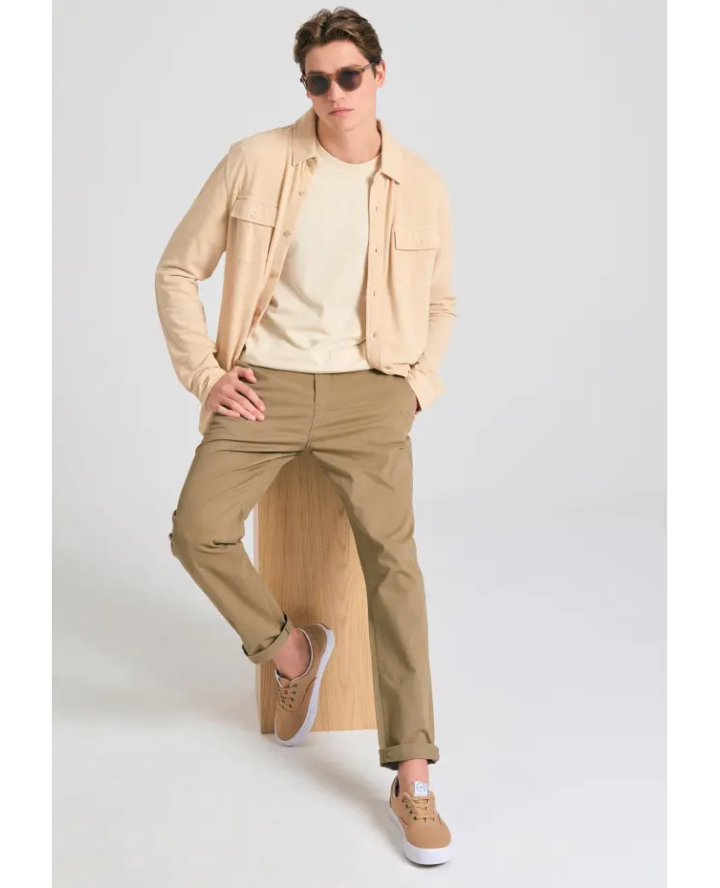 FUNKY BUDDHA Ανδρικό chino παντελόνι...