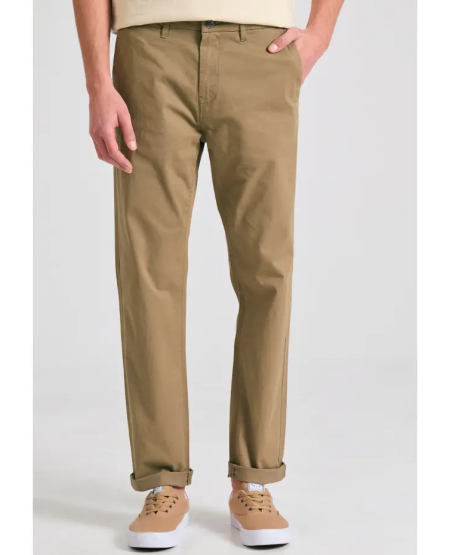FUNKY BUDDHA Ανδρικό chino παντελόνι - The essentials FBM011-001-02 OREGANO