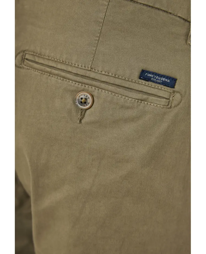 FUNKY BUDDHA Ανδρικό chino παντελόνι...