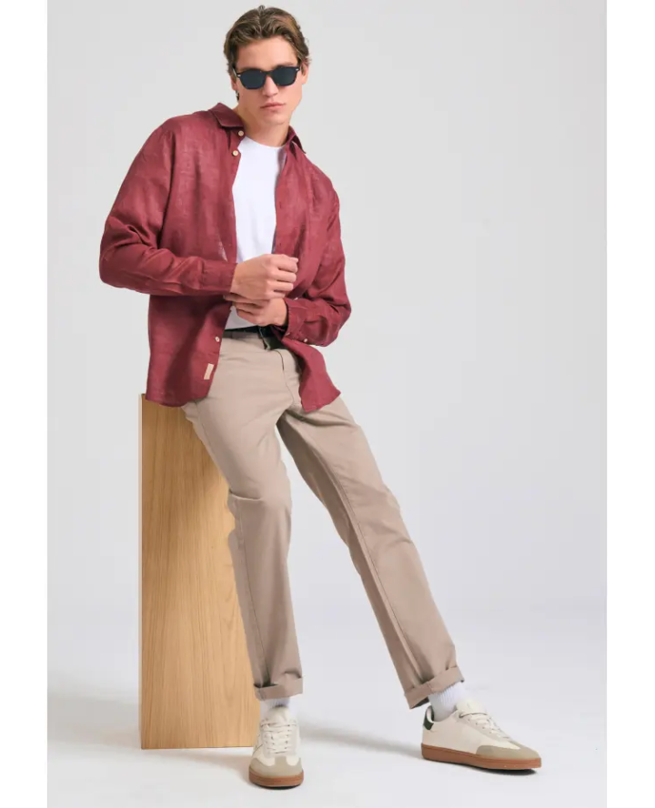 FUNKY BUDDHA Ανδρικό chino παντελόνι...