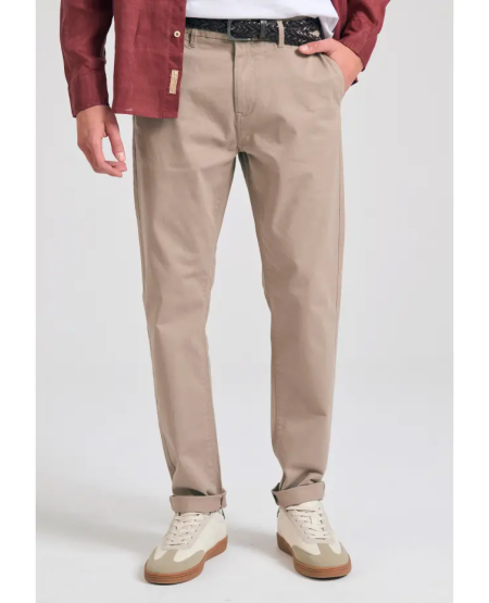 FUNKY BUDDHA Men's chino pants - The essentials FBM011-001-02 GREIGE