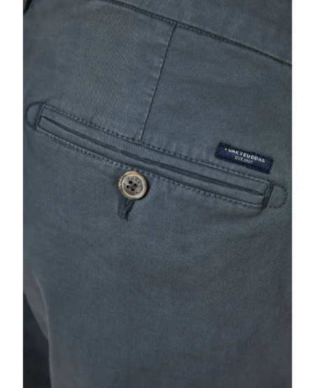 FUNKY BUDDHA Ανδρικό chino παντελόνι - The essentials FBM011-001-02 STEEL GREY