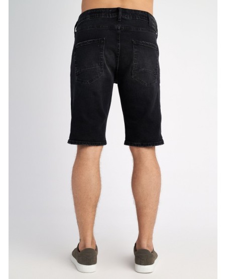 STAFF JEANS Paolo Μαύρη Ανδρική τζιν Βερμούδα Classic Fit 5-890.388.BL.053