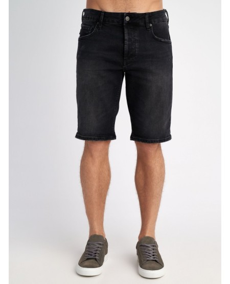 STAFF JEANS Paolo Μαύρη Ανδρική τζιν Βερμούδα Classic Fit 5-890.388.BL.053
