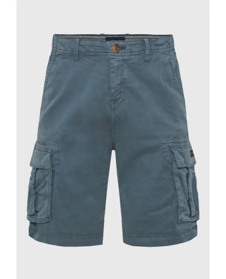 FUNKY BUDDHA Ανδρική cargo βερμούδα - The essentials FBM011-002-03 STEEL GREY
